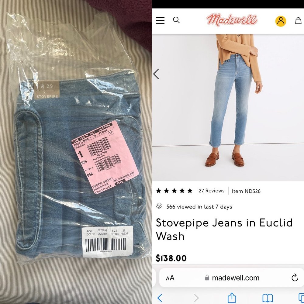 Madewell Stovepipe Jeans